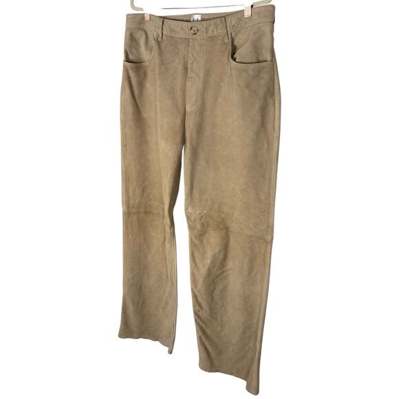 Helsa Suede 5 Pocket Trouser Pants High Waisted Wide Leg Y2K Baggy Utility XL - Picture 4 of 12